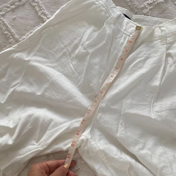 NWT French Connection Brekhna Drape Bermuda Shorts Summer Time White Size 0 - Picture 6 of 7